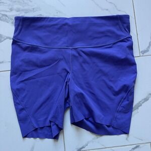 Lululemon base pace high rise short wild indigo color size 14
